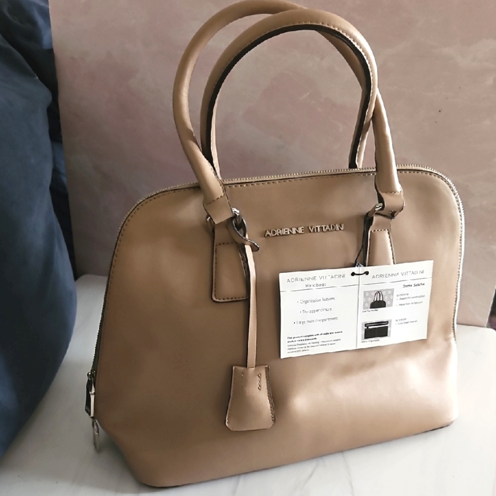 Adrienne Vittadini Tan Leather Handbag